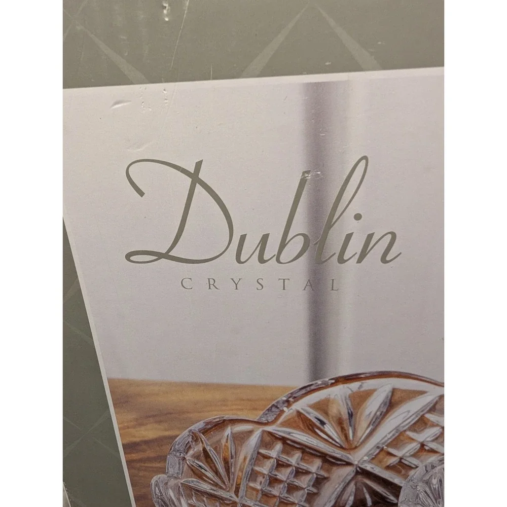 Shannon Crystal By Godinger‎ Dublin Crystal Large Chip-n-Dip Set 12